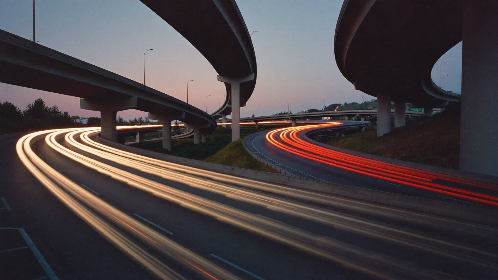 Highway at dusk
